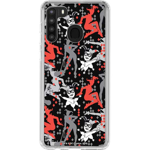 DC Comics Harley Quinn All Over Print Galaxy A21 Clear Case