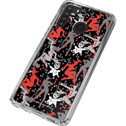 DC Comics Harley Quinn All Over Print Galaxy A21 Clear Case