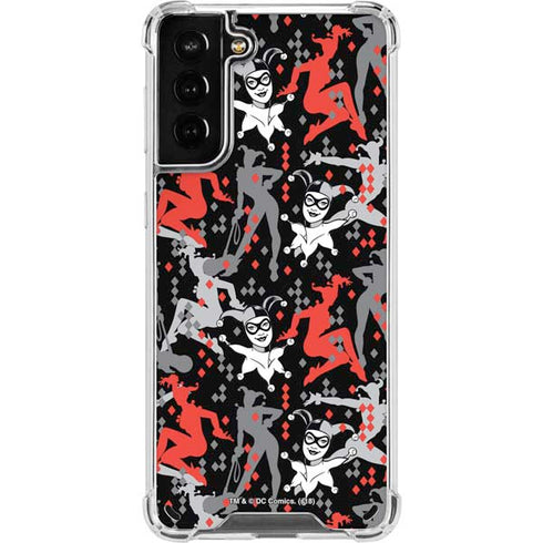 DC Comics Harley Quinn All Over Print Galaxy S21 Plus 5G Clear Case