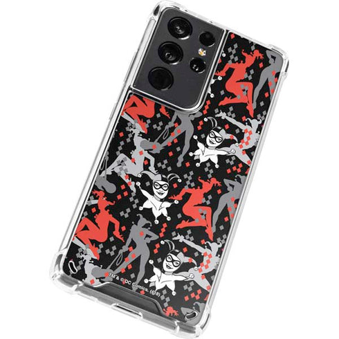 DC Comics Harley Quinn All Over Print Galaxy S21 Ultra 5G Clear Case
