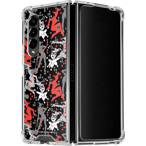 DC Comics Harley Quinn All Over Print Galaxy Z Fold4 5G Clear Case