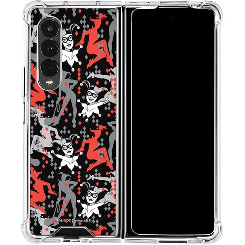 DC Comics Harley Quinn All Over Print Galaxy Z Fold4 5G Clear Case