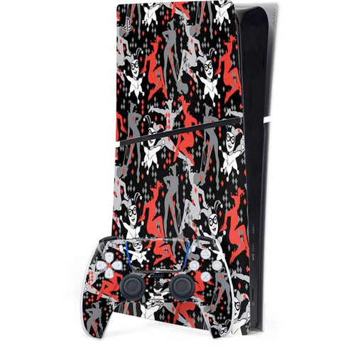 DC Comics Harley Quinn All Over Print PS5 Slim Digital Edition Console Skin