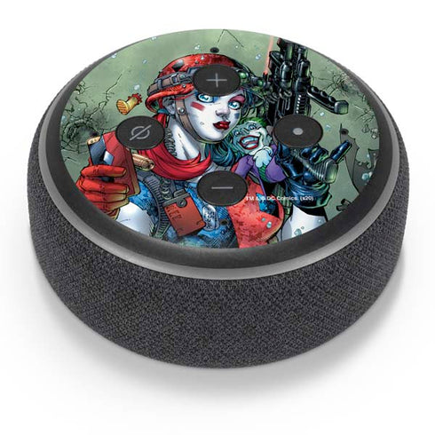 DC Comics Harley Quinn Little Black Book Cover#47 New 52 Art by Jim Lee Amazon Echo Dot Skin