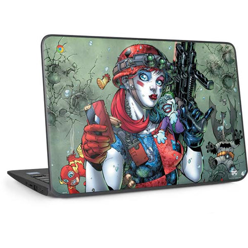 DC Comics Harley Quinn Little Black Book Cover#47 New 52 Art by Jim Lee HP Chromebook Skin