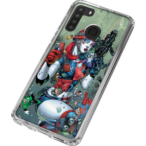 DC Comics Harley Quinn Little Black Book Cover#47 New 52 Art by Jim Lee Galaxy A21 Clear Case