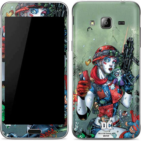 DC Comics Harley Quinn Little Black Book Cover#47 New 52 Art by Jim Lee Galaxy J3 Skin