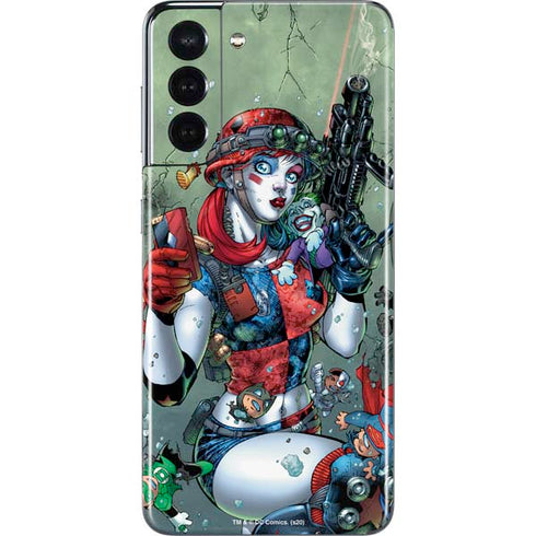 DC Comics Harley Quinn Little Black Book Cover#47 New 52 Art by Jim Lee Galaxy S21 5G Skin