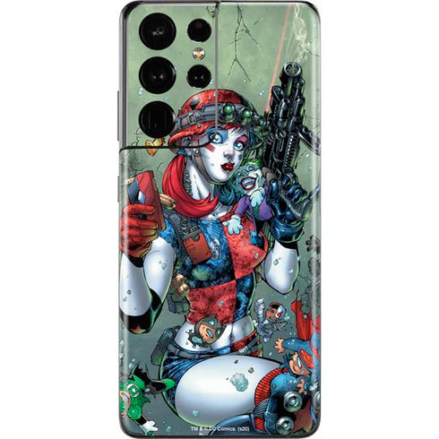 DC Comics Harley Quinn Little Black Book Cover#47 New 52 Art by Jim Lee Galaxy S21 Ultra 5G Skin