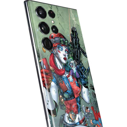 DC Comics Harley Quinn Little Black Book Cover#47 New 52 Art by Jim Lee Galaxy S22 Ultra Skin