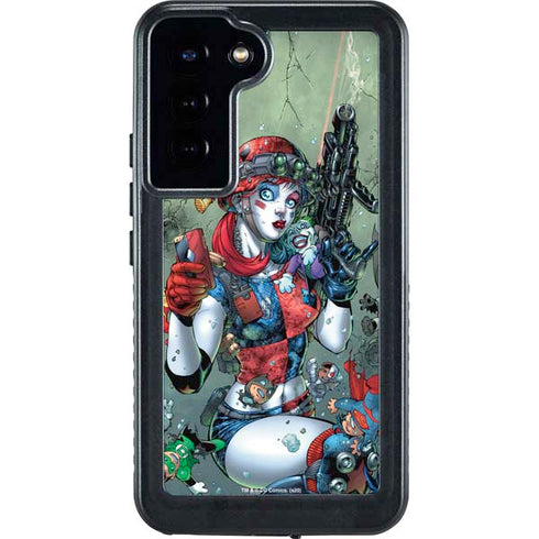 DC Comics Harley Quinn Little Black Book Cover#47 New 52 Art by Jim Lee Galaxy S23 Plus Waterproof Case