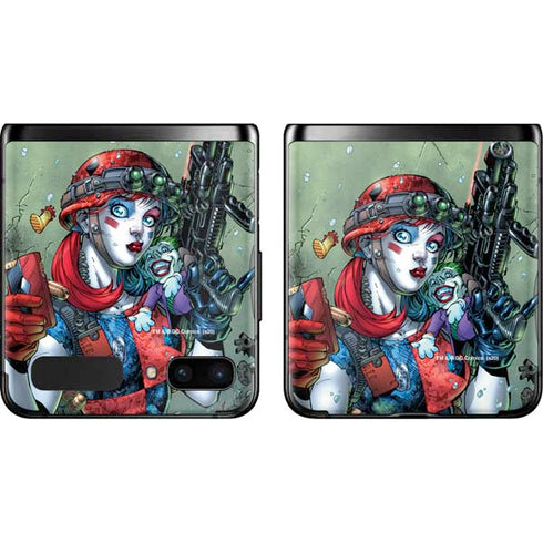 DC Comics Harley Quinn Little Black Book Cover#47 New 52 Art by Jim Lee Galaxy Z Flip Skin