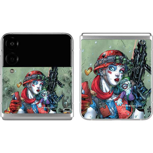 DC Comics Harley Quinn Little Black Book Cover#47 New 52 Art by Jim Lee Galaxy Z Flip4 5G Skin