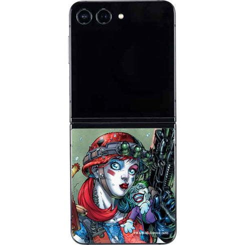 DC Comics Harley Quinn Little Black Book Cover#47 New 52 Art by Jim Lee Galaxy Z Flip5 5G Skin