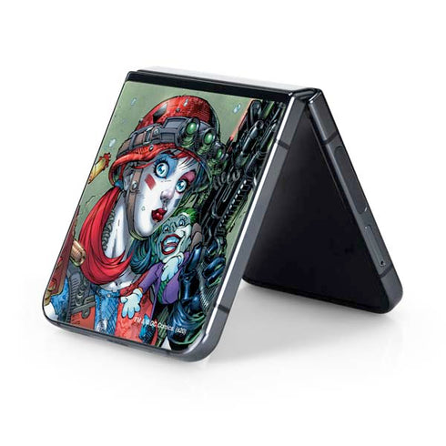 DC Comics Harley Quinn Little Black Book Cover#47 New 52 Art by Jim Lee Galaxy Z Flip5 5G Skin