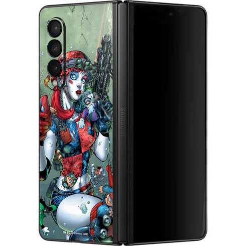 DC Comics Harley Quinn Little Black Book Cover#47 New 52 Art by Jim Lee Galaxy Z Fold3 5G Skin