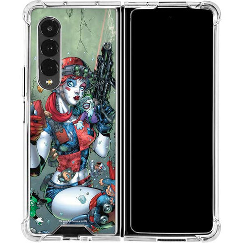 DC Comics Harley Quinn Little Black Book Cover#47 New 52 Art by Jim Lee Galaxy Z Fold4 5G Clear Case