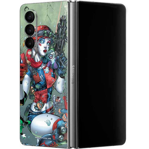 DC Comics Harley Quinn Little Black Book Cover#47 New 52 Art by Jim Lee Galaxy Z Fold4 5G Skin