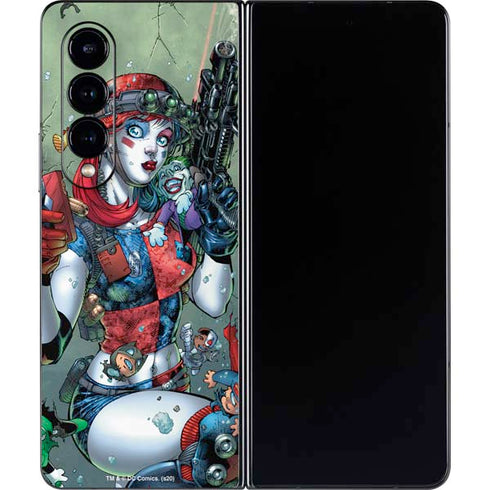 DC Comics Harley Quinn Little Black Book Cover#47 New 52 Art by Jim Lee Galaxy Z Fold4 5G Skin
