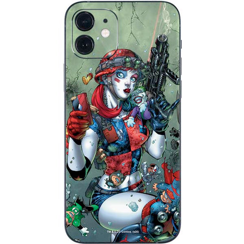 DC Comics Harley Quinn Little Black Book Cover#47 New 52 Art by Jim Lee iPhone 12 Mini Skin