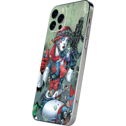 DC Comics Harley Quinn Little Black Book Cover#47 New 52 Art by Jim Lee iPhone 12 Pro Max Skin