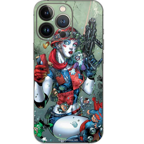 DC Comics Harley Quinn Little Black Book Cover#47 New 52 Art by Jim Lee iPhone 13 Pro Skin