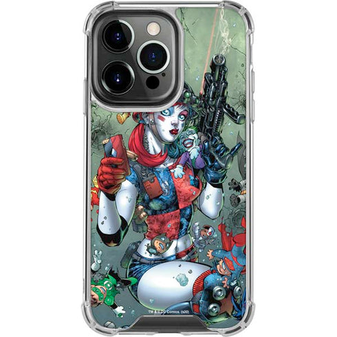 DC Comics Harley Quinn Little Black Book Cover#47 New 52 Art by Jim Lee iPhone 15 Pro Clear Case