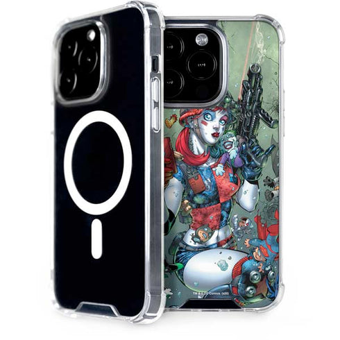 DC Comics Harley Quinn Little Black Book Cover#47 New 52 Art by Jim Lee iPhone 15 Pro MagSafe Case