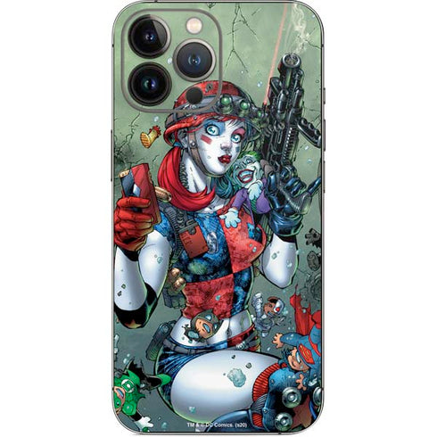DC Comics Harley Quinn Little Black Book Cover#47 New 52 Art by Jim Lee iPhone 14 Pro Max Skin