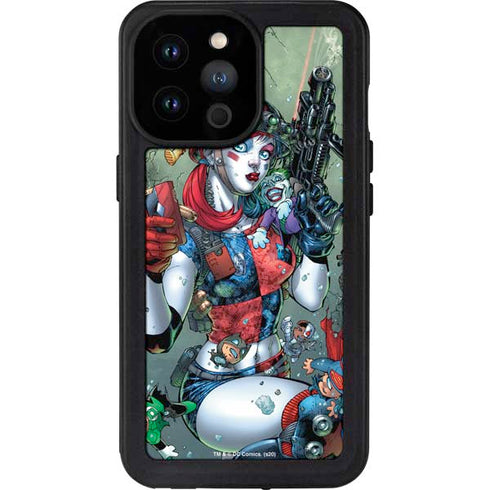 DC Comics Harley Quinn Little Black Book Cover#47 New 52 Art by Jim Lee iPhone 14 Pro Max Waterproof Case