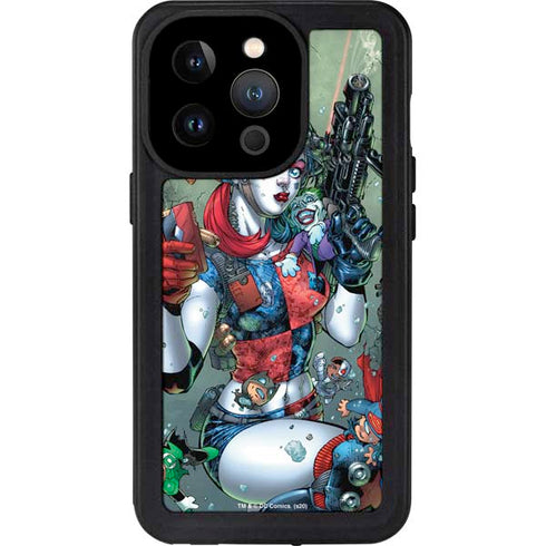 DC Comics Harley Quinn Little Black Book Cover#47 New 52 Art by Jim Lee iPhone 14 Pro Waterproof Case