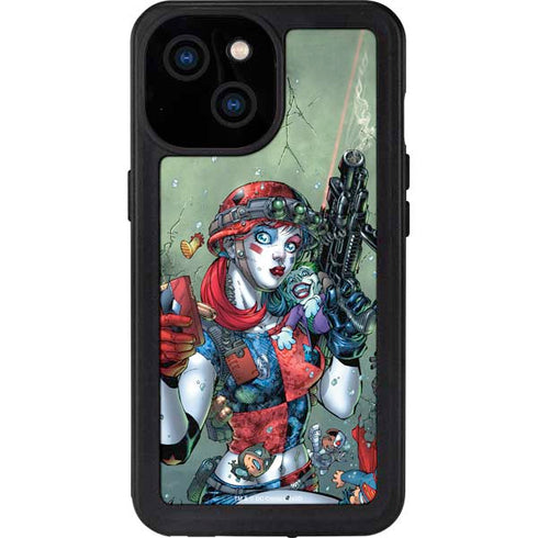 DC Comics Harley Quinn Little Black Book Cover#47 New 52 Art by Jim Lee iPhone 15 Waterproof Case