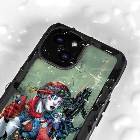DC Comics Harley Quinn Little Black Book Cover#47 New 52 Art by Jim Lee iPhone 15 Waterproof Case