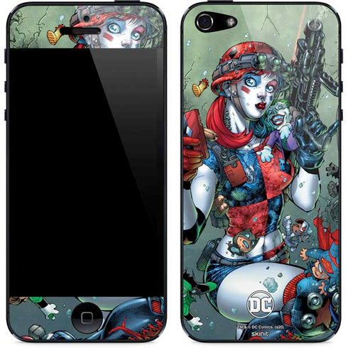 DC Comics Harley Quinn Little Black Book Cover#47 New 52 Art by Jim Lee iPhone 5/5s/5SE Skin