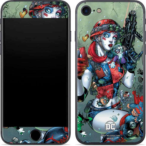 DC Comics Harley Quinn Little Black Book Cover#47 New 52 Art by Jim Lee iPhone SE (2nd & 3rd Gen) Skin