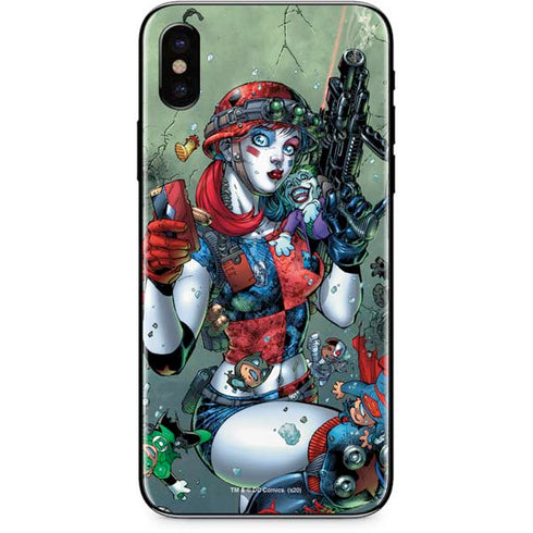 DC Comics Harley Quinn Little Black Book Cover#47 New 52 Art by Jim Lee iPhone XS Max Skin