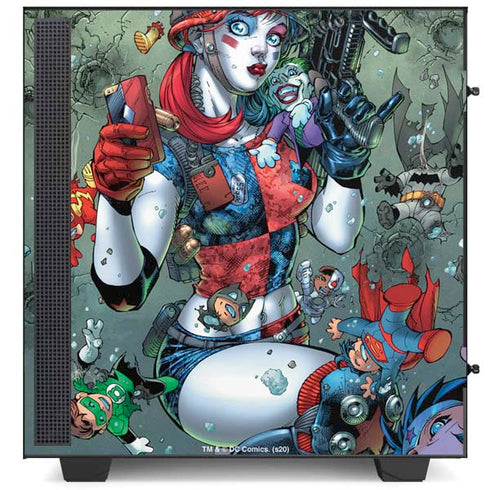 DC Comics Harley Quinn Little Black Book Cover#47 New 52 Art by Jim Lee NZXT H510 Compact ATX Mid-Tower Case Skin