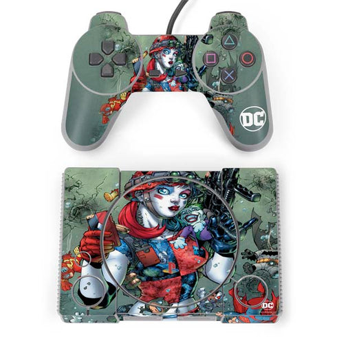 DC Comics Harley Quinn Little Black Book Cover#47 New 52 Art by Jim Lee PlayStation Classic Bundle Skin