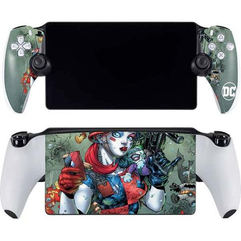 DC Comics Harley Quinn Little Black Book Cover#47 New 52 Art by Jim Lee PlayStation Portal Remote Player Skin