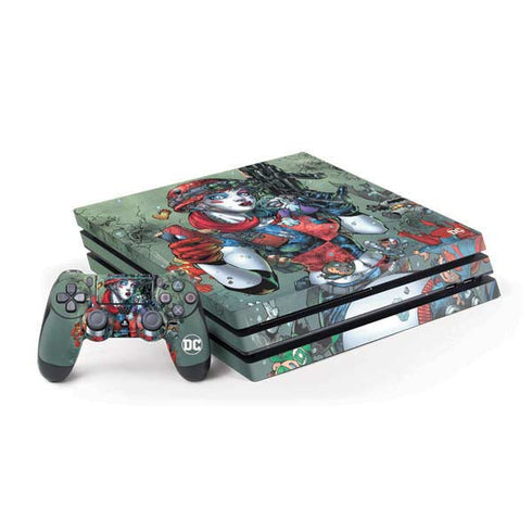 DC Comics Harley Quinn Little Black Book Cover#47 New 52 Art by Jim Lee PS4 Pro Bundle Skin