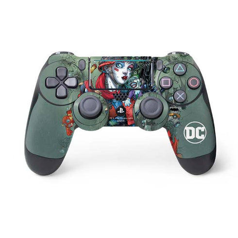 DC Comics Harley Quinn Little Black Book Cover#47 New 52 Art by Jim Lee PS4 Pro/Slim Controller Skin