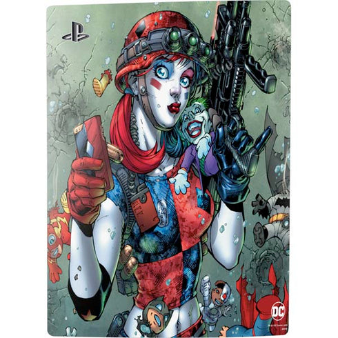 DC Comics Harley Quinn Little Black Book Cover#47 New 52 Art by Jim Lee PS5 Console Skin