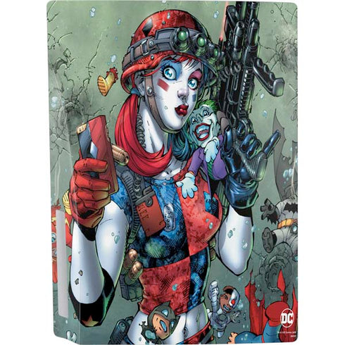 DC Comics Harley Quinn Little Black Book Cover#47 New 52 Art by Jim Lee PS5 Console Skin