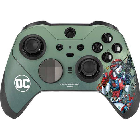 DC Comics Harley Quinn Little Black Book Cover#47 New 52 Art by Jim Lee Xbox Elite Wireless Controller Series 2 Skin