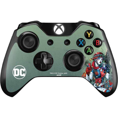 DC Comics Harley Quinn Little Black Book Cover#47 New 52 Art by Jim Lee Xbox One Controller Skin