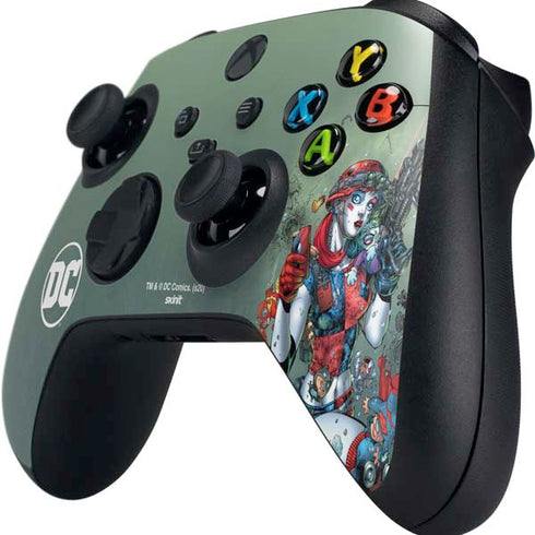 DC Comics Harley Quinn Little Black Book Cover#47 New 52 Art by Jim Lee Xbox Series X Controller Skin