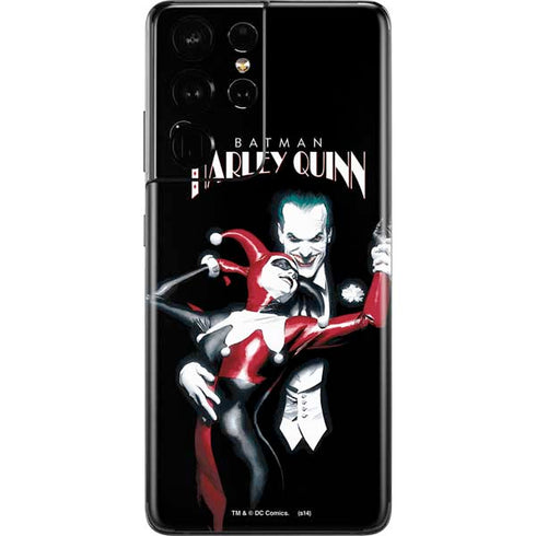 DC Comics The Joker Batman: Harley Quinn Cover #1 Art by Alex Ross. Piece Also known as Tango with Evil Galaxy S21 Ultra 5G Skin