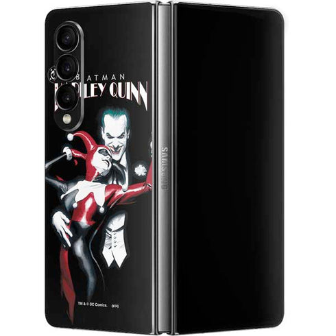 DC Comics The Joker Batman: Harley Quinn Cover #1 Art by Alex Ross. Piece Also known as Tango with Evil Galaxy Z Fold4 5G Skin