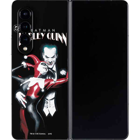DC Comics The Joker Batman: Harley Quinn Cover #1 Art by Alex Ross. Piece Also known as Tango with Evil Galaxy Z Fold4 5G Skin