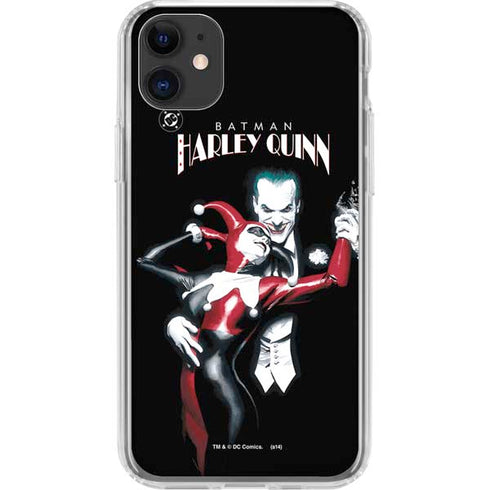 DC Comics The Joker Batman: Harley Quinn Cover #1 Art by Alex Ross. Piece Also known as Tango with Evil iPhone 11 Clear Case